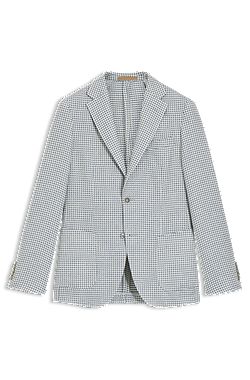 Slim-fit blazer in linen, silk and cotton