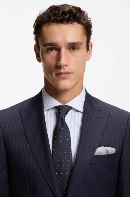 Silk-blend tie with dot pattern