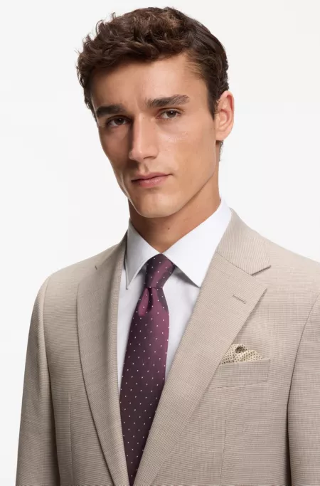 Silk-blend tie with dot pattern