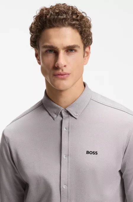 Chemise en jersey de coton infroissable avec stretch naturel