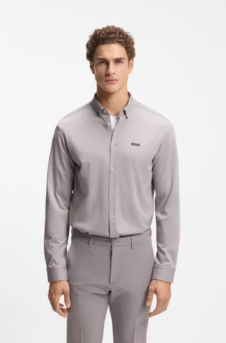 Chemise en jersey de coton infroissable avec stretch naturel