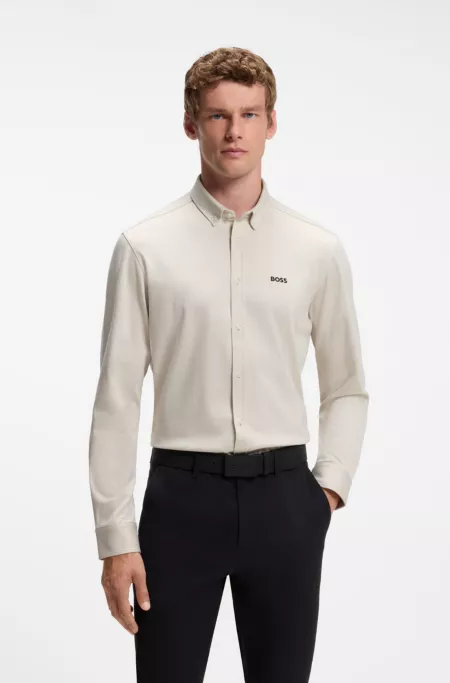 Chemise en jersey de coton infroissable avec stretch naturel