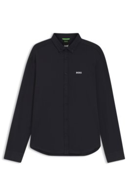 Boss Uomo Blu Scuro Camicia Regular Fit