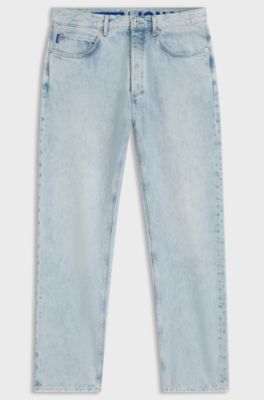 Jeans regular fit in denim blu chiaro, Celeste