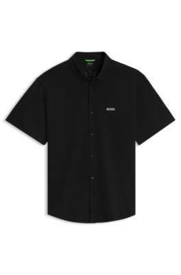 Boss Regular-fit shirt in cotton jersey långärmade t-shirts herr – bild 4