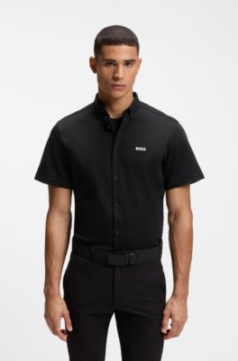 Regular-fit shirt in cotton jersey