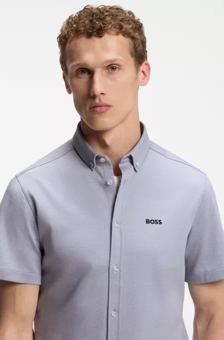Regular-fit shirt in cotton jersey