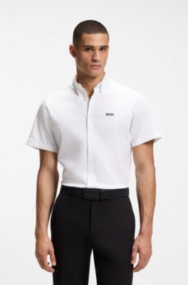 Regular-fit shirt in cotton jersey