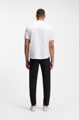 Boss Regular-fit shirt in cotton jersey casual skjortor herr – bild 3