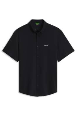 Boss Regular-fit shirt in cotton jersey långärmade t-shirts herr – bild 4