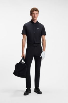 Regular-fit shirt in cotton jersey, Dark Blue