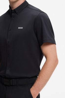 Regular-fit shirt in cotton jersey, Dark Blue