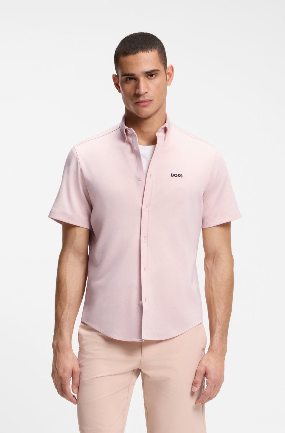 Regular-fit shirt in cotton jersey