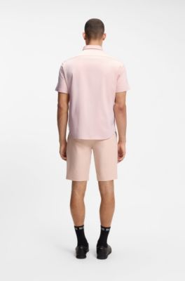 Camicia regular fit in jersey di cotone resistente alle rughe, Arancio chiaro