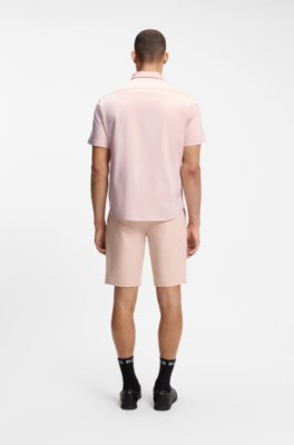 Boss Regular-fit shirt in cotton jersey t-shirts - bas herr – bild 3