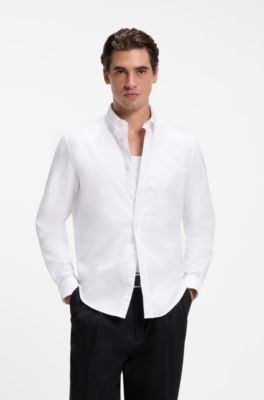 Regular-fit shirt in Oxford cotton, White