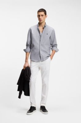 Regular-fit shirt in Oxford cotton, Light Green