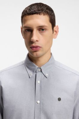 Regular-fit shirt in Oxford cotton, Light Green