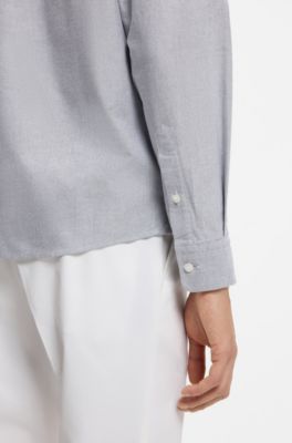 Regular-fit shirt in Oxford cotton, Light Green