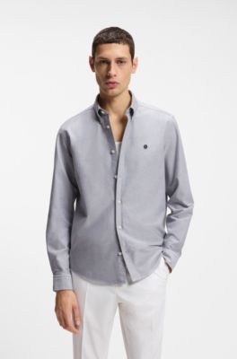 Regular-fit shirt in Oxford cotton, Light Green