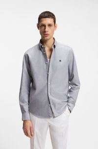 Regular-fit shirt in Oxford cotton, Light Green