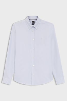 Regular-fit shirt in Oxford cotton, Light Blue