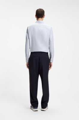 Regular-fit shirt in Oxford cotton, Light Blue