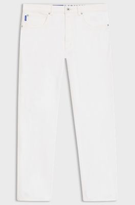 Regular-fit jeans in white denim, White