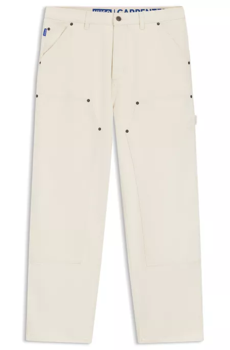 Loose-fit jeans in ecru denim