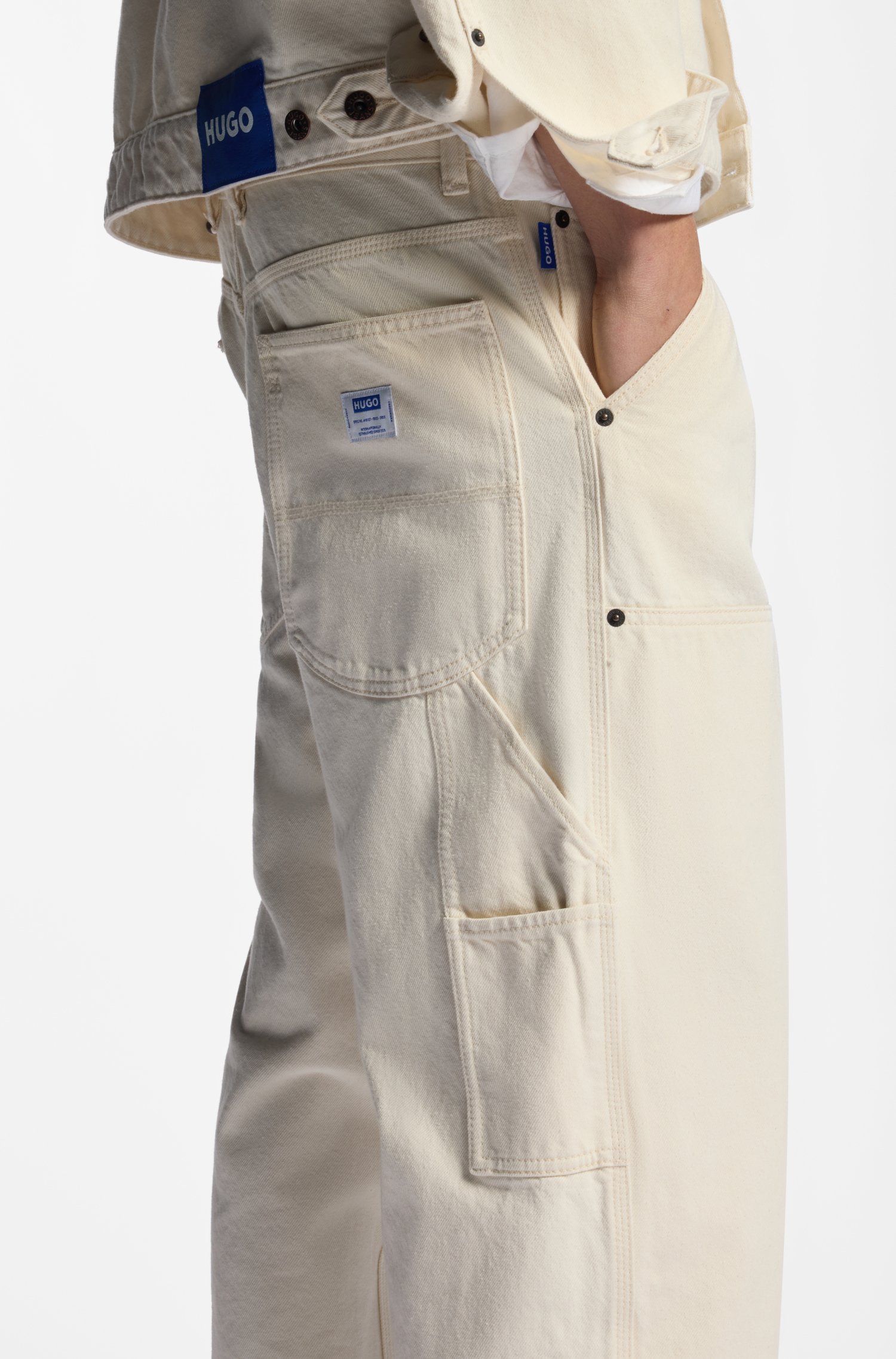 Hugo Loose-fit jeans in ecru denim herr – bild 3
