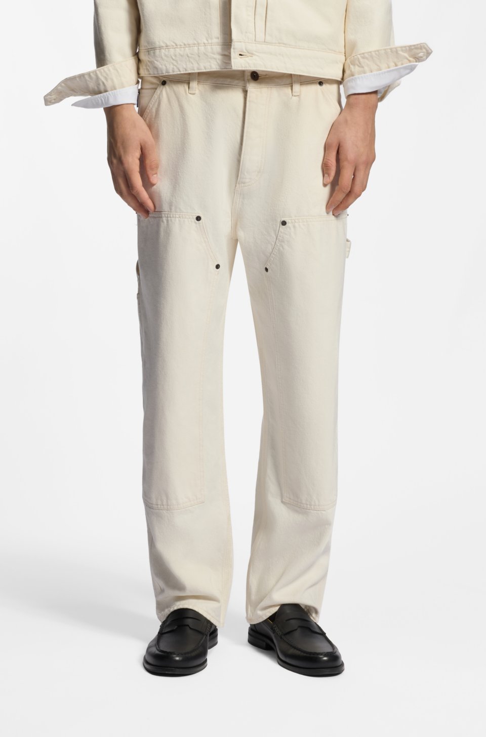 Loose-fit jeans in ecru denim