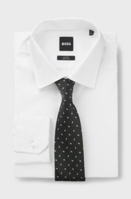 Corbata de seda con microestampado de dise&ntilde;o Paisley, Verde estampado