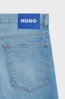 Slim-fit jeans in light-blue denim, Light Blue