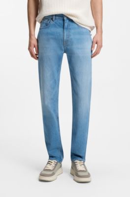 Slim-fit jeans in light-blue denim, Light Blue