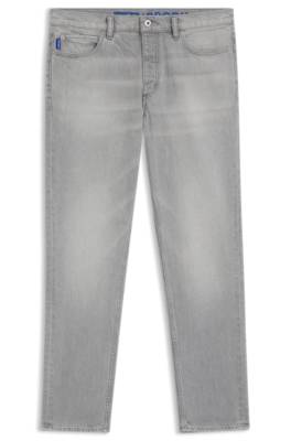 Hugo Tapered-fit jeans in grey denim herr – bild 4