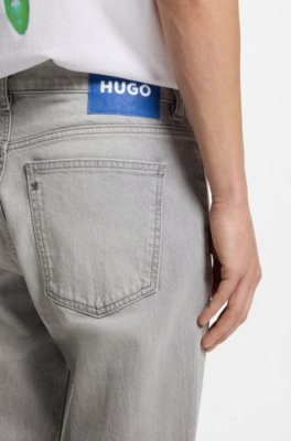 Hugo Tapered-fit jeans in grey denim herr – bild 3
