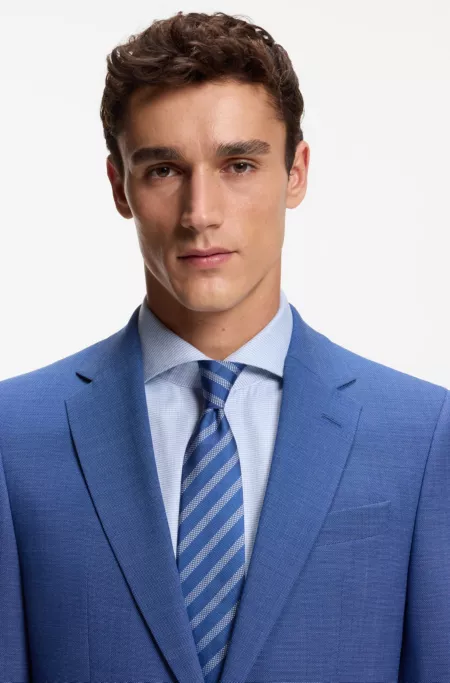 BOSS ONE Silk tie with diagonal stripes