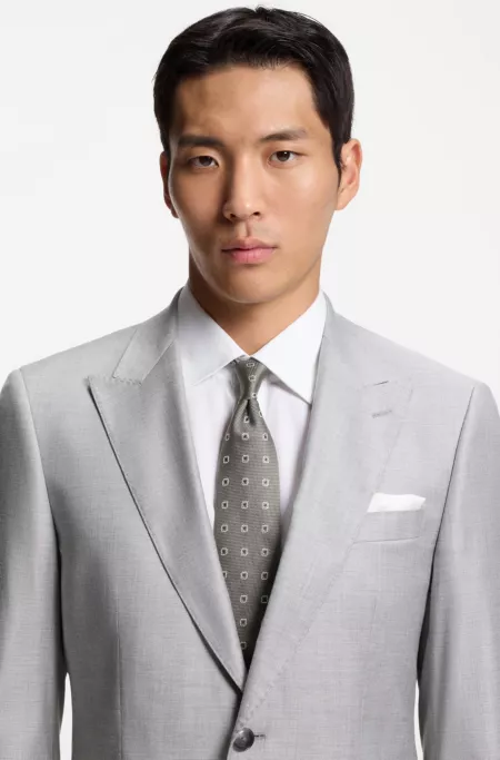 Jacquard-pattern tie in a silk blend