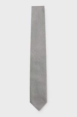 Jacquard-pattern tie in a silk blend, Light Purple