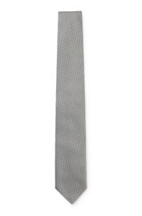 Jacquard-pattern tie in a silk blend, Light Purple