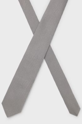 Jacquard-pattern tie in a silk blend, Light Purple