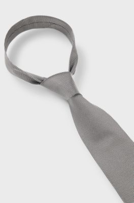 Jacquard-pattern tie in a silk blend, Light Purple