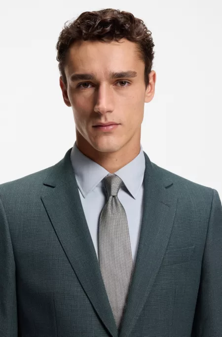 Jacquard-pattern tie in a silk blend