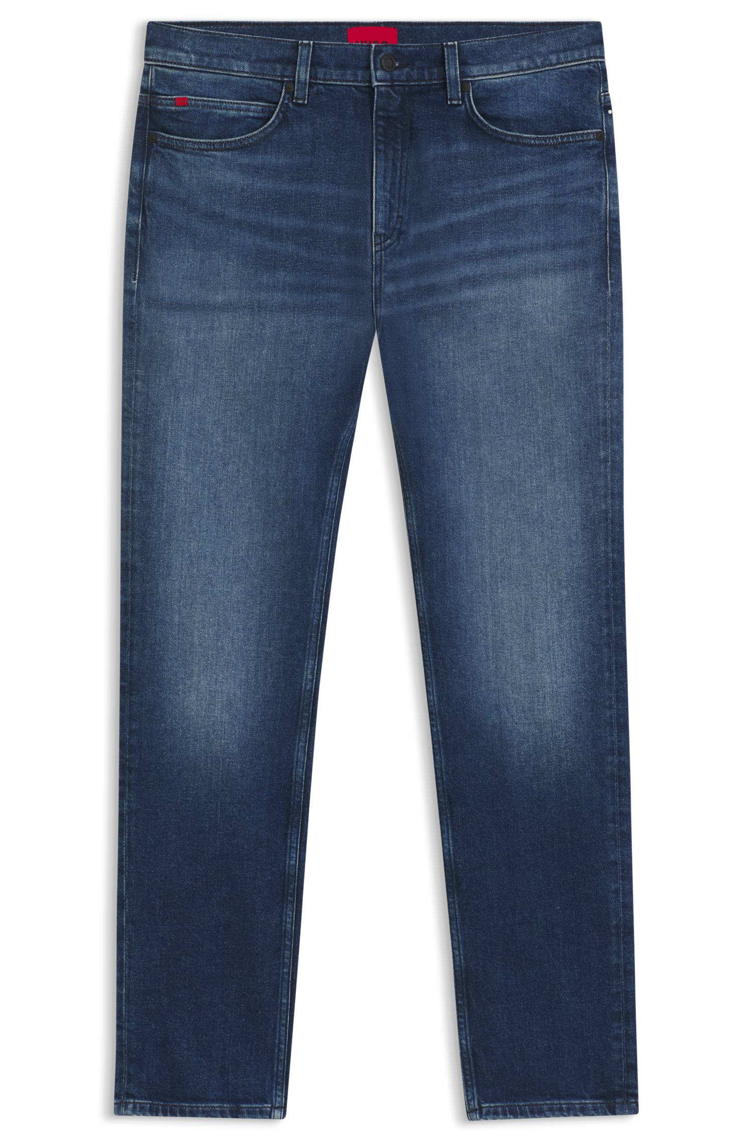 Hugo Slim-fit jeans in dark-blue comfort-stretch denim herr – bild 4