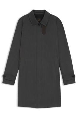 Water-repellent coat in virgin wool 1