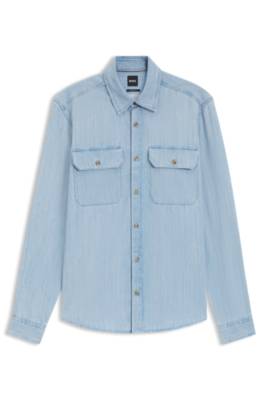 Regular-fit shirt in indigo denim 1
