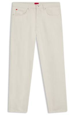 Relaxed-tapered-fit jeans in ecru denim 1