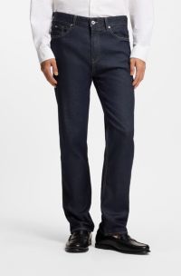 Straight-Fit Jeans aus indigo Stretch-Denim, Dunkelblau