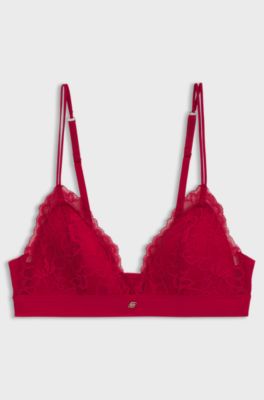 Premium-blondebralette med l&aelig;g i mesh, R&oslash;d