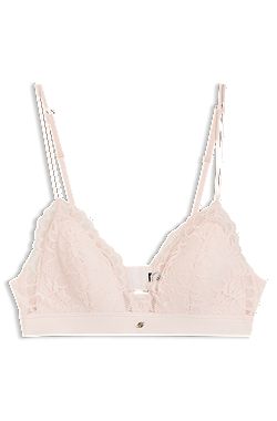 Premium lace bralette with mesh pleating
